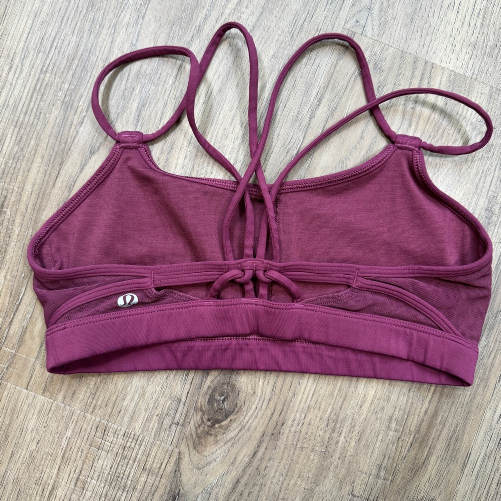 Lululemon Strappy Purple Sports Bra - Size 4 - Picture 3 of 7